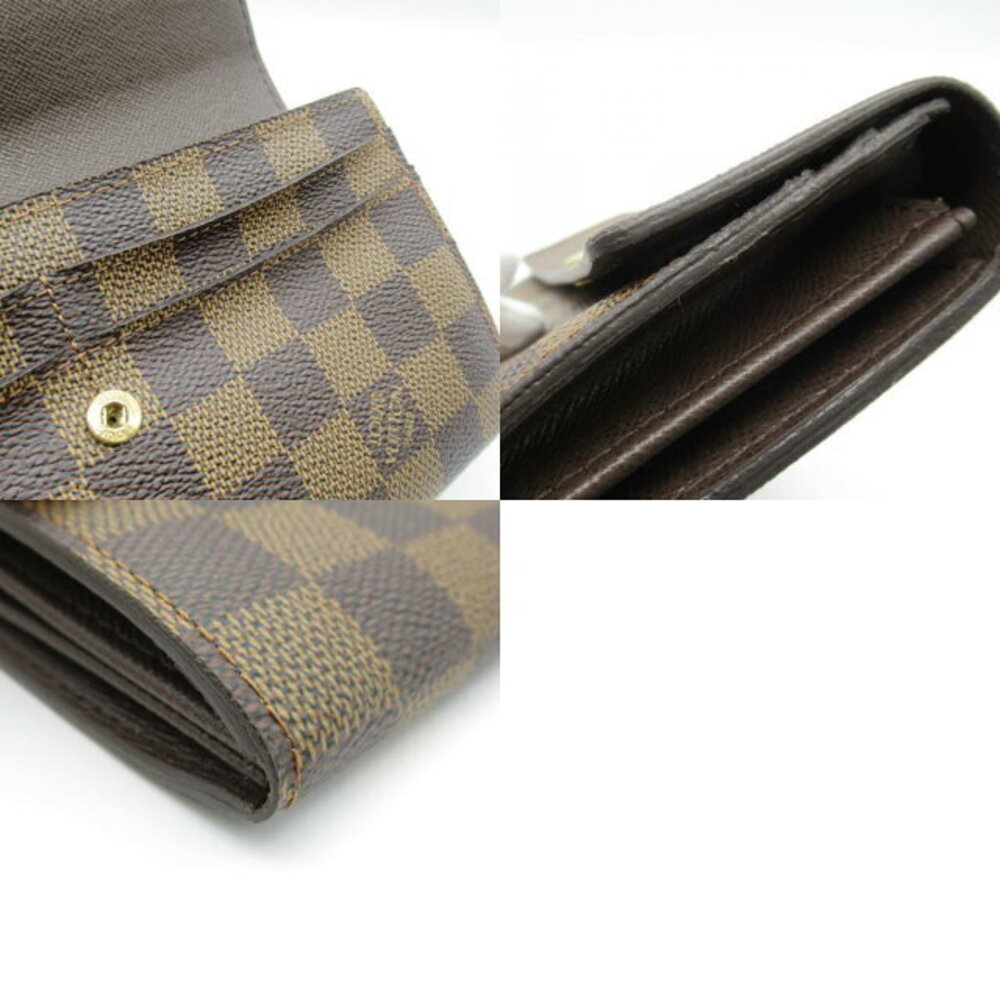 Louis Vuitton Sarah Portefeuille Wallet Bifold Canvas Damier Leather Brown - Picture 10 of 10